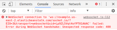 WebSocket Connection Error